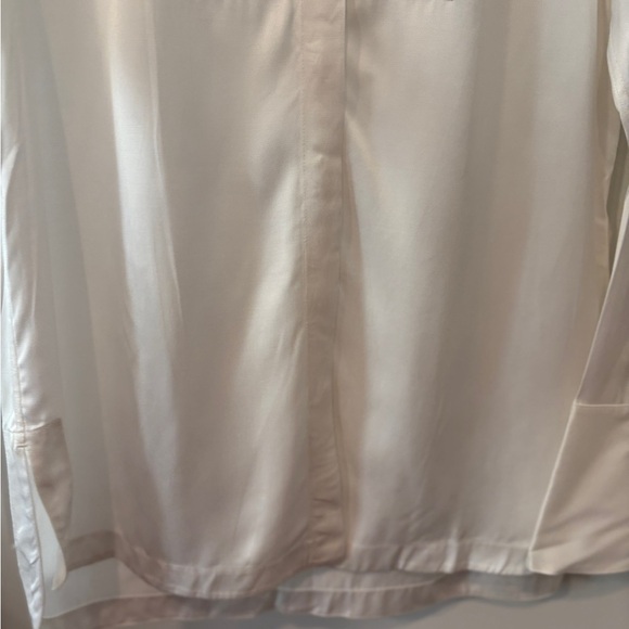 Lands End Canvas White Tuxedo Button Down Classic Formal / Career Blouse 6 - Picture 7 of 15
